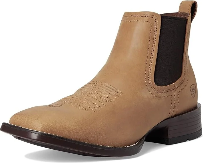 Ariat Booker Ultra Western Boots Men's Shoes Charro Tan : 7 D - Medium, Leather - Image 5