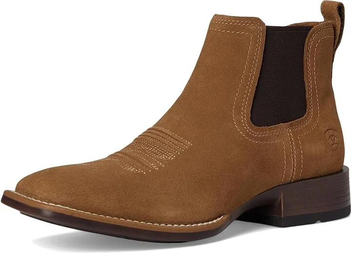 Ariat Booker Ultra Western Boots Men's Shoes Dijon Suede : 13 D - Medium, Leather - Image 5