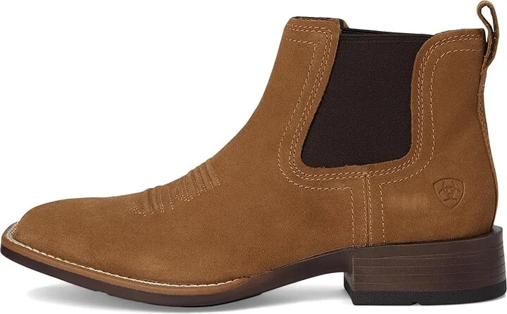 Ariat Booker Ultra Western Boots Men's Shoes Dijon Suede : 13 D - Medium, Leather - Image 6