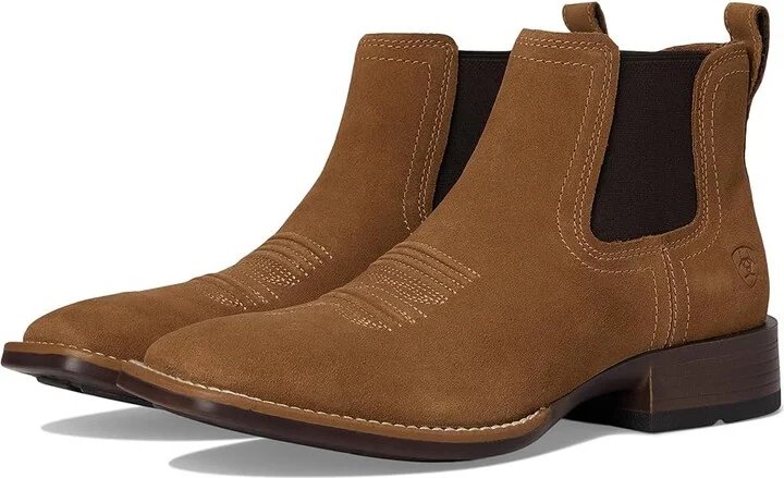 Ariat Booker Ultra Western Boots Men's Shoes Dijon Suede : 13 D - Medium, Leather
