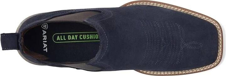 Ariat Booker Ultra Western Boots Men's Shoes Navy Suede : 9 D - Medium, Leather - Image 2