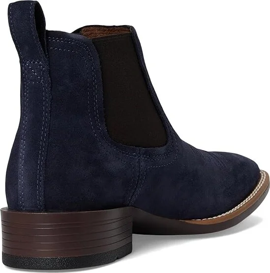 Ariat Booker Ultra Western Boots Men's Shoes Navy Suede : 9 D - Medium, Leather - Image 4