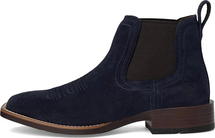 Ariat Booker Ultra Western Boots Men's Shoes Navy Suede : 9 D - Medium, Leather - Image 6