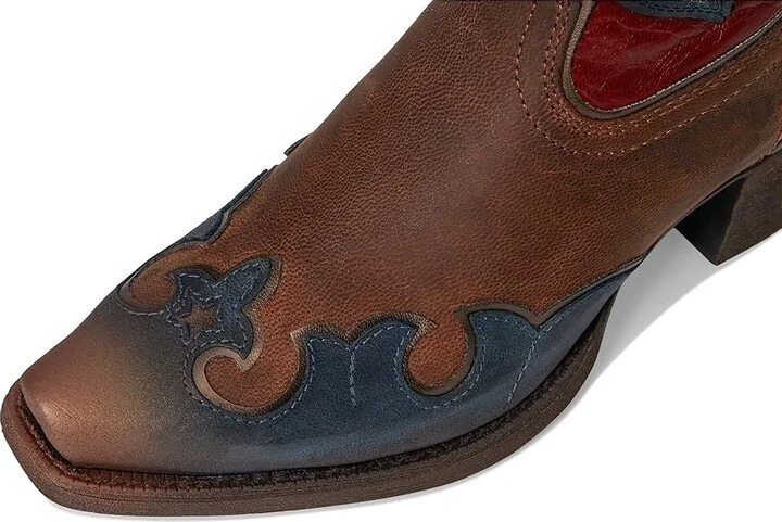 Ariat Bravery Western Women's Boots Cowboy Women's Boots Dusted Fresh Denim/Sassy Brown : 7.5 B - Medium, Leather - Image 2