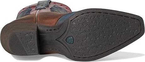 Ariat Bravery Western Women's Boots Cowboy Women's Boots Dusted Fresh Denim/Sassy Brown : 7.5 B - Medium, Leather - Image 3