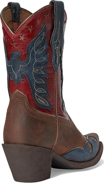 Ariat Bravery Western Women's Boots Cowboy Women's Boots Dusted Fresh Denim/Sassy Brown : 7.5 B - Medium, Leather - Image 4