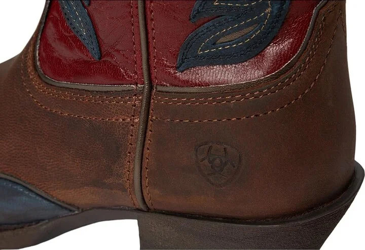 Ariat Bravery Western Women's Boots Cowboy Women's Boots Dusted Fresh Denim/Sassy Brown : 7.5 B - Medium, Leather - Image 7