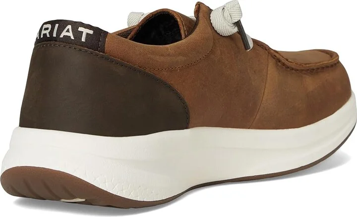 Ariat Buckeye Waterproof Shoes Men's Work Lace-up Boots Sunset Wheat/Dark Coffee : 8 D - Medium, Leather - Image 4