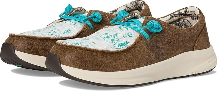 Ariat Buckeye Women's Shoes Honey Bear/Turquoise Westbound : 8.5 B - Medium, Leather