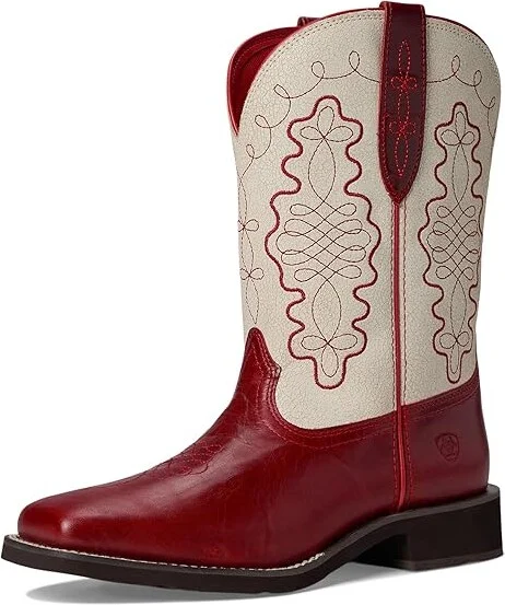 Ariat Callie Western Women's Boots Cowboy Women's Boots Cherry Red : 9 B - Medium, Leather - Image 5