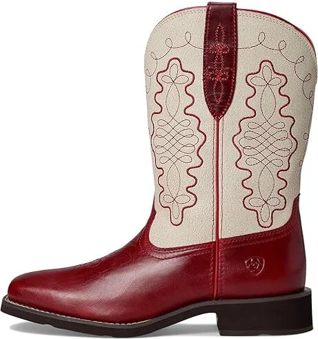 Ariat Callie Western Women's Boots Cowboy Women's Boots Cherry Red : 9 B - Medium, Leather - Image 6