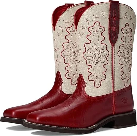 Ariat Callie Western Women's Boots Cowboy Women's Boots Cherry Red : 9 B - Medium, Leather