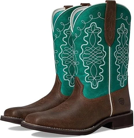 Ariat Callie Western Women's Boots Cowboy Women's Boots Worn Hickory : 8 B - Medium, Leather