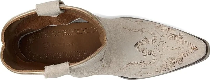 Ariat Chandler Western Boots Women's Shoes Cloud White Suede : 5.5 B - Medium, Leather - Image 2