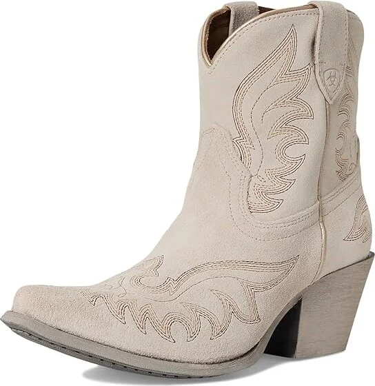 Ariat Chandler Western Boots Women's Shoes Cloud White Suede : 5.5 B - Medium, Leather - Image 5