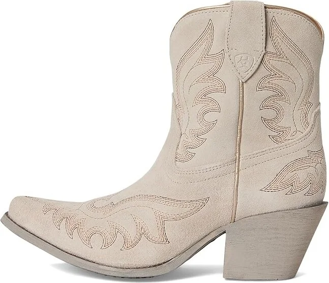 Ariat Chandler Western Boots Women's Shoes Cloud White Suede : 5.5 B - Medium, Leather - Image 6