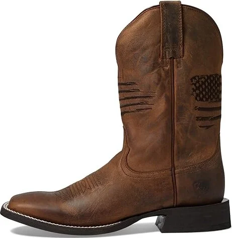 Ariat Circuit Patriot Cowboy Boots Weathered Tan : 8 D - Medium, Leather - Image 7