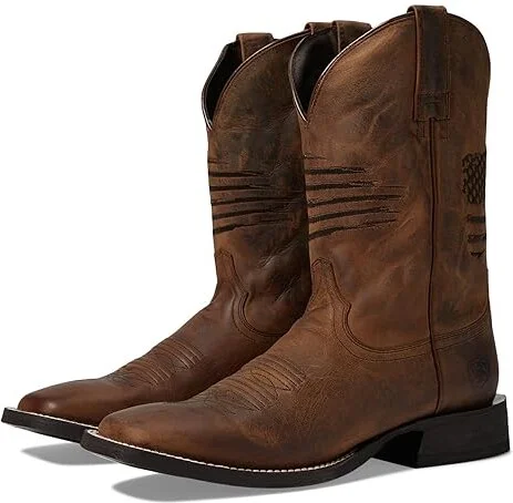 Ariat Circuit Patriot Cowboy Boots Weathered Tan : 8 D - Medium, Leather