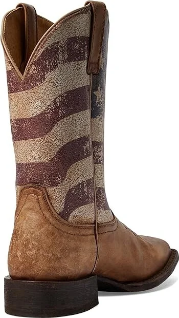 Ariat Circuit Proud Cowboy Boots Naturally Distressed Brown/Distressed Flag : 9 D - Medium, Leather - Image 5