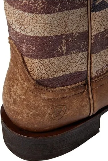 Ariat Circuit Proud Cowboy Boots Naturally Distressed Brown/Distressed Flag : 9 D - Medium, Leather - Image 6
