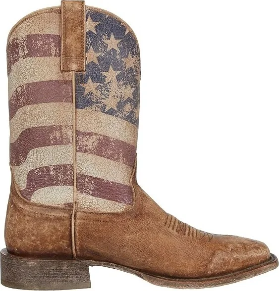 Ariat Circuit Proud Cowboy Boots Naturally Distressed Brown/Distressed Flag : 9 D - Medium, Leather - Image 8