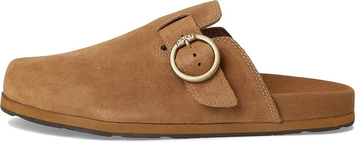 Ariat Country Mule Women's Flat Shoes Caramel Suede : 7 B - Medium, Leather/Rubber/Vinyl - Image 6