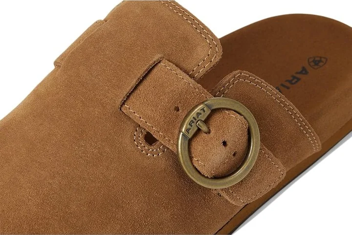 Ariat Country Mule Women's Flat Shoes Caramel Suede : 7 B - Medium, Leather/Rubber/Vinyl - Image 7