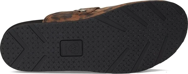 Ariat Country Mule Women's Flat Shoes Leopard Suede : 6 B - Medium, Leather/Rubber/Vinyl - Image 3