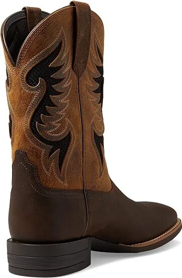 Ariat Cowpuncher VentTEK Western Boots Men's Shoes Dark Brown/Golden Mustard : 8.5 D - Medium, Leather - Image 4