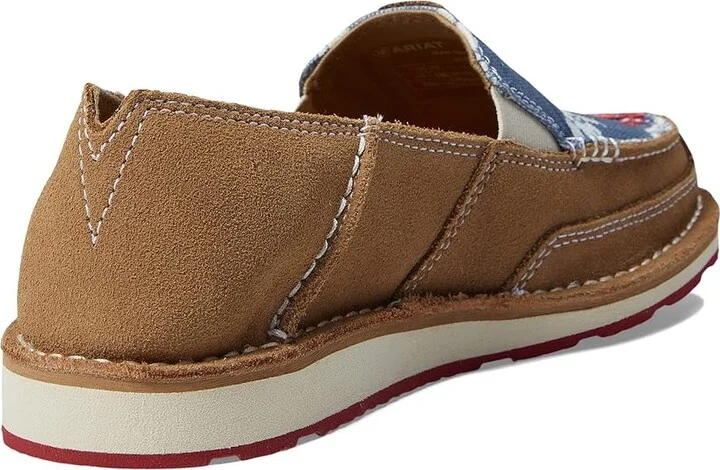 Ariat Cruiser Western Aloha Women's Shoes Walnut/Red White Blue Pareau Print : 6 B - Medium, Leather/Textile - Image 4