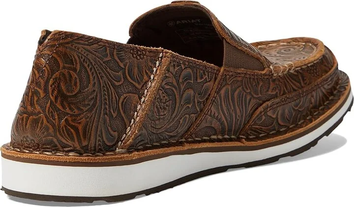 Ariat Cruiser Women's Slip on Shoes Brown Floral Emboss : 6 B - Medium, Leather/Suede/Textile - Image 4