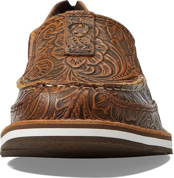 Ariat Cruiser Women's Slip on Shoes Brown Floral Emboss : 6 B - Medium, Leather/Suede/Textile - Image 5