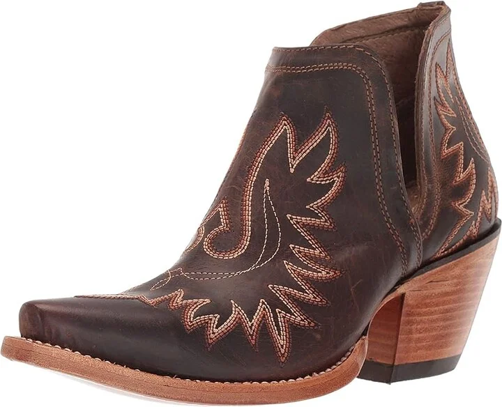 Ariat Dixon Cowboy Women's Boots Weathered Brown : 5.5 B - Medium, Leather - Image 2