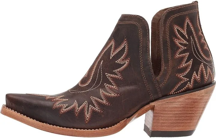 Ariat Dixon Cowboy Women's Boots Weathered Brown : 5.5 B - Medium, Leather - Image 7