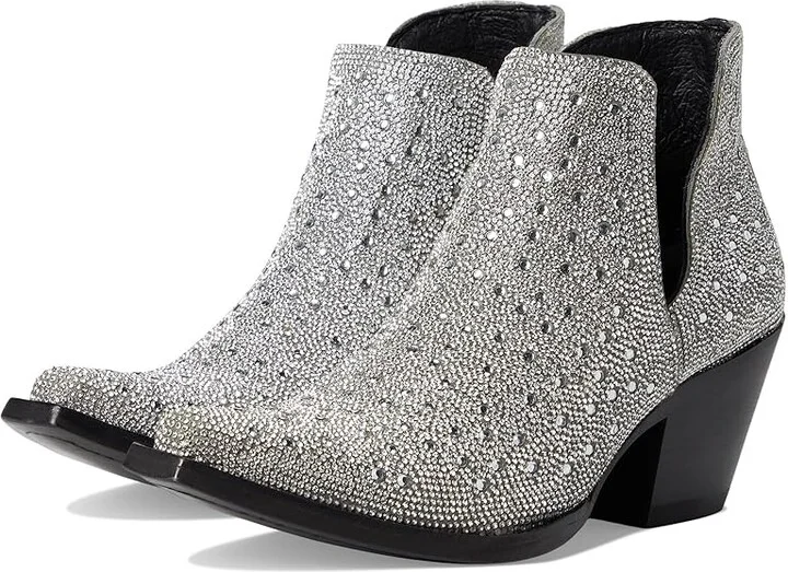 Ariat Dixon Glitz Women's Bootsie Cowboy Women's Boots Silver Sparkle : 8.5 B - Medium, Leather