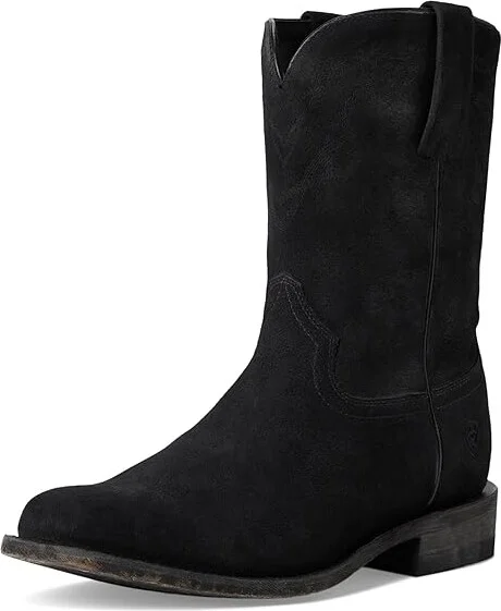 Ariat Downtown Western Boots Men's Shoes Stonewashed Black Suede : 9 D - Medium, Leather - Image 5