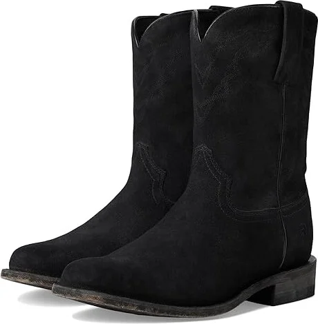 Ariat Downtown Western Boots Men's Shoes Stonewashed Black Suede : 9 D - Medium, Leather