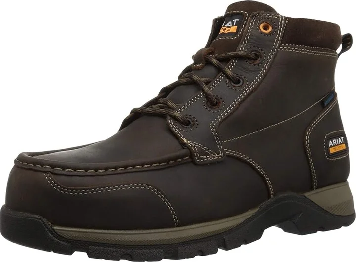Ariat Edge LTE Chukka Waterproof Composite Toe Men's Work Boots Dark Brown : 7 D - Medium, Leather - Image 2