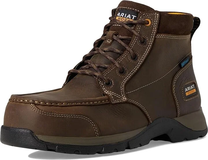 Ariat Edge LTE Chukka Waterproof Composite Toe Men's Work Boots Dark Brown : 7 D - Medium, Leather - Image 6