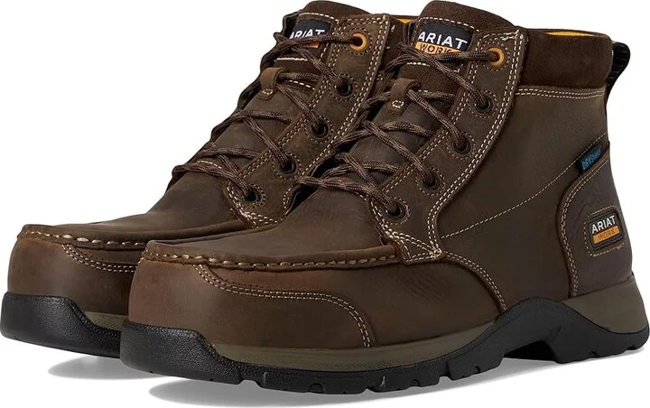 Ariat Edge LTE Chukka Waterproof Composite Toe Men's Work Boots Dark Brown : 7 D - Medium, Leather