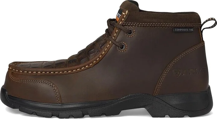 Ariat Edge LTE Moc Composite Toe Work Boot Men's Boots Brown/Brown Croco Print : 7 D - Medium, Leather - Image 6