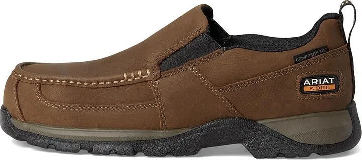Ariat Edge LTE Slip-On SD Men's Shoes Dark Brown : 7 D - Medium, Full Grain leather - Image 7