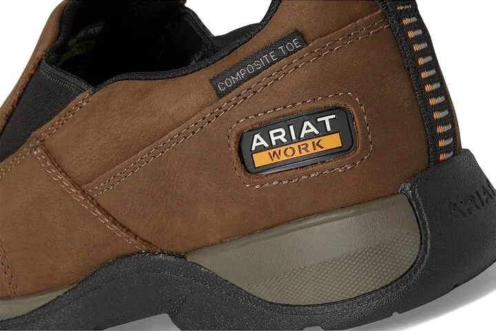 Ariat Edge LTE Slip-On SD Men's Shoes Dark Brown : 7 D - Medium, Full Grain leather - Image 8