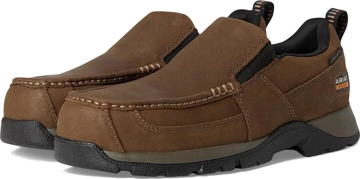 Ariat Edge LTE Slip-On SD Men's Shoes Dark Brown : 7 D - Medium, Full Grain leather