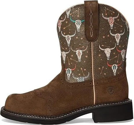 Ariat Fatbaby Heritage Farrah Western Women's Boots Cowboy Women's Boots Barley/Boho Skull Print : 6 B - Medium, Leather - Image 6