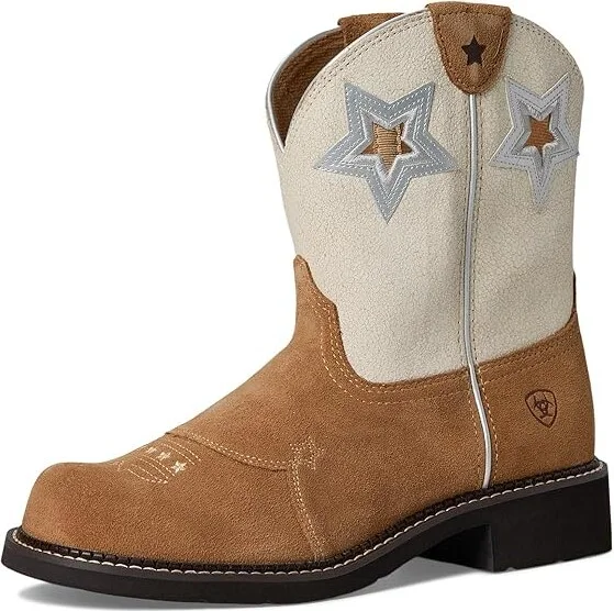 Ariat Fatbaby Heritage Star Western Women's Boots Cowboy Women's Boots Dark Tan Suede : 5.5 B - Medium, Leather - Image 5