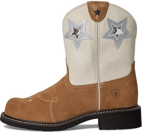 Ariat Fatbaby Heritage Star Western Women's Boots Cowboy Women's Boots Dark Tan Suede : 5.5 B - Medium, Leather - Image 6