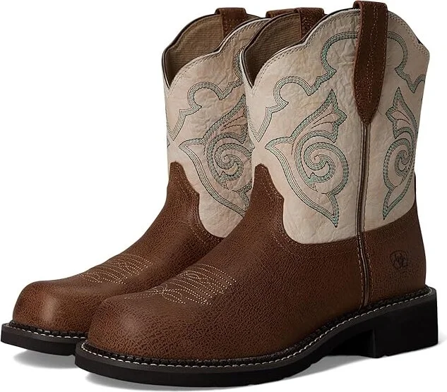 Ariat Fatbaby Heritage Tess Western Boot Women's Shoes Tortuga/Crema : 5.5 B - Medium, Leather
