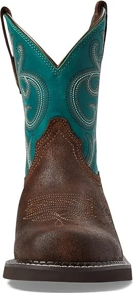 Ariat Fatbaby Heritage Western Boot Women's Boots Worn Hickory/Shamrock : 5.5 B - Medium, Leather - Image 2