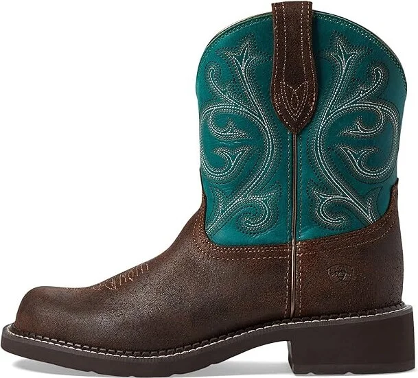 Ariat Fatbaby Heritage Western Boot Women's Boots Worn Hickory/Shamrock : 5.5 B - Medium, Leather - Image 6